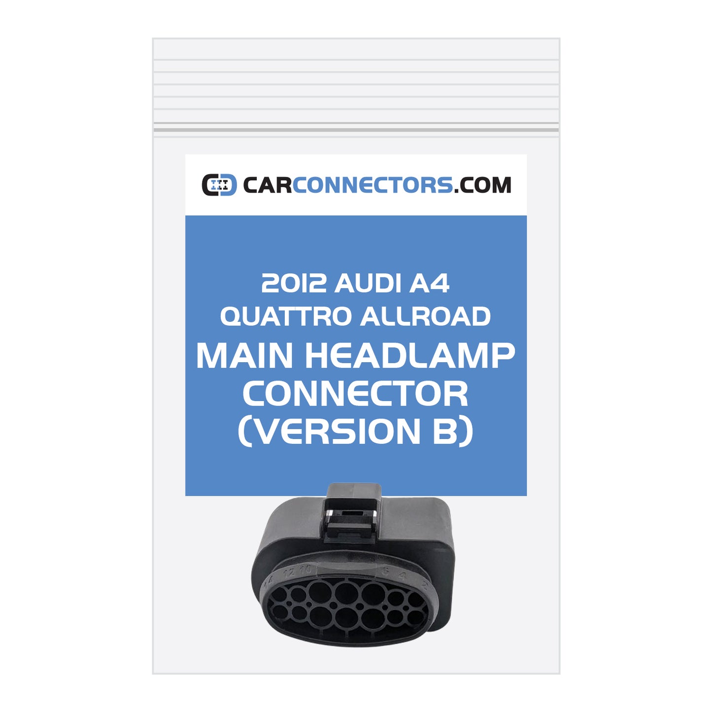 Main Headlamp (Version B) Connector for 2012 Audi A4 Quattro Allroad
