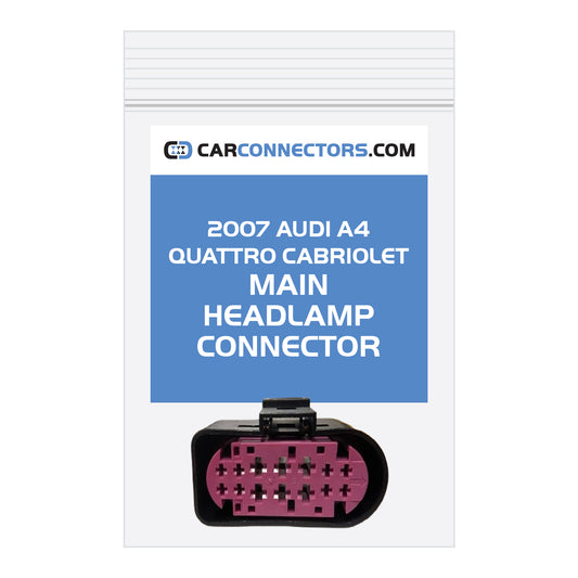 Main Headlamp Connector for 2007 Audi A4 Quattro Cabriolet