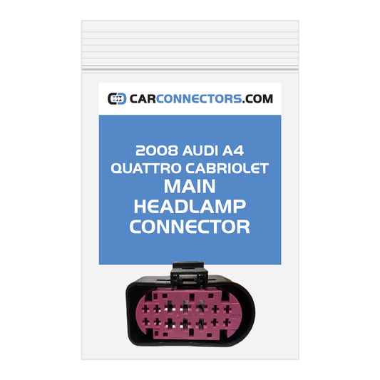 Main Headlamp Connector for 2008 Audi A4 Quattro Cabriolet