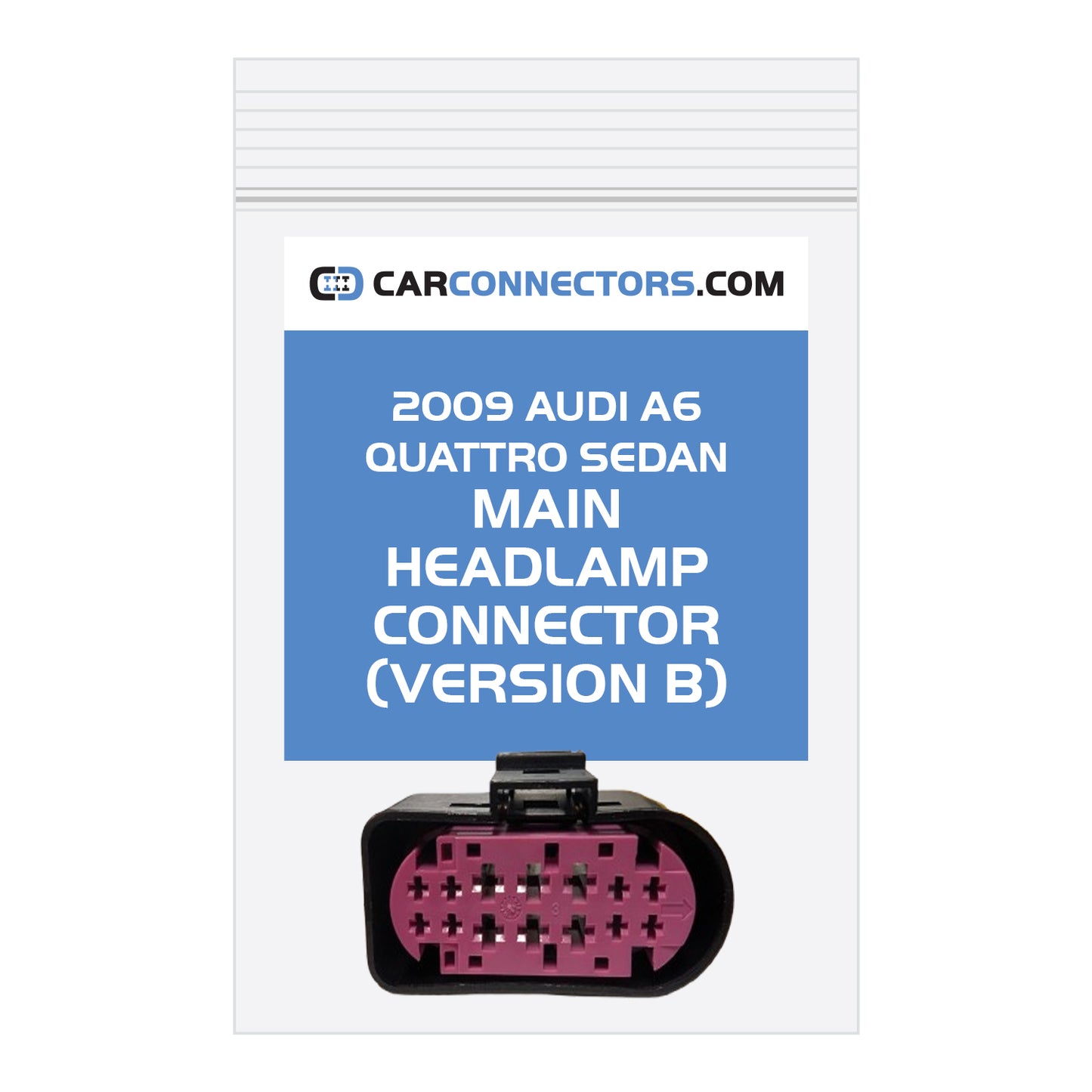 Main Headlamp (Version B) Connector for 2009 Audi A6 Quattro Sedan