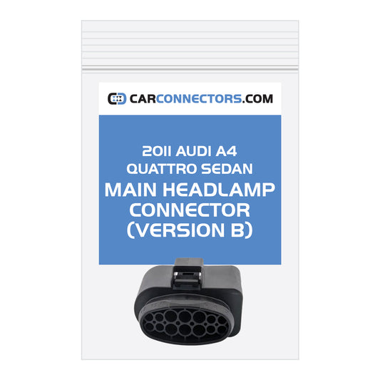 Main Headlamp (Version B) Connector for 2011 Audi A4 Quattro Sedan