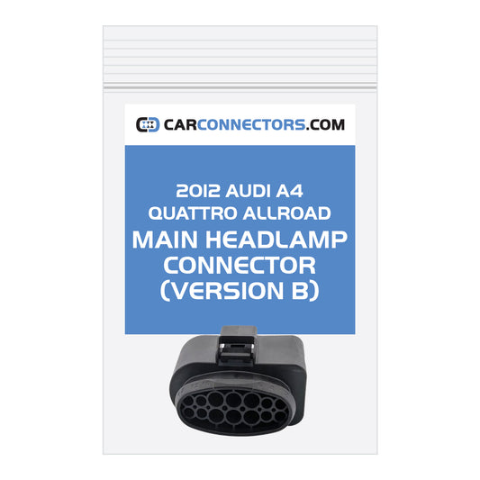 Main Headlamp (Version B) Connector for 2012 Audi A4 Quattro Allroad
