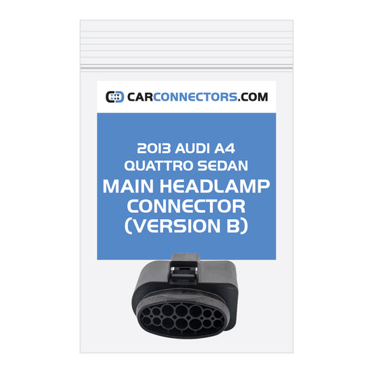 Main Headlamp (Version B) Connector for 2013 Audi A4 Quattro Sedan