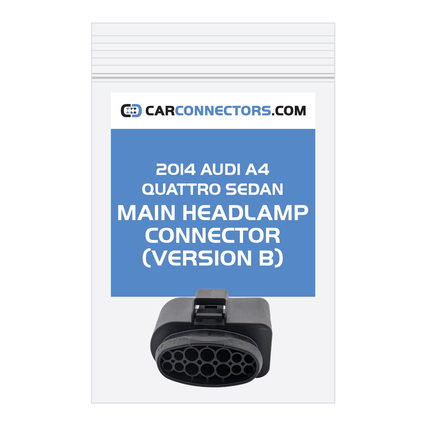 Main Headlamp (Version B) Connector for 2014 Audi A4 Quattro Sedan