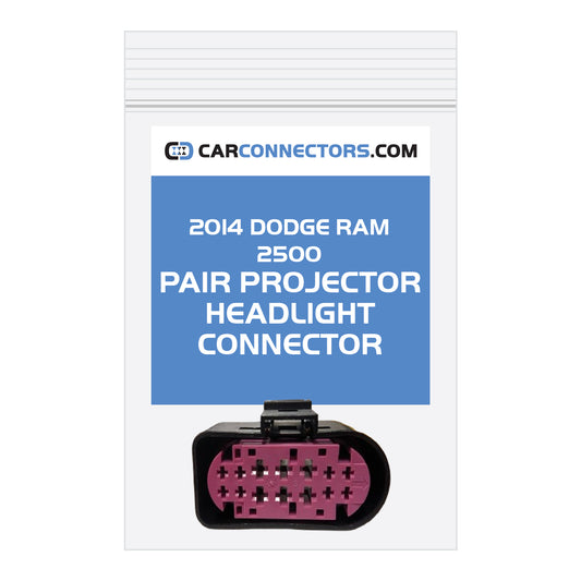 Pair Projector Headlight Connector for 2014 Dodge Ram 2500