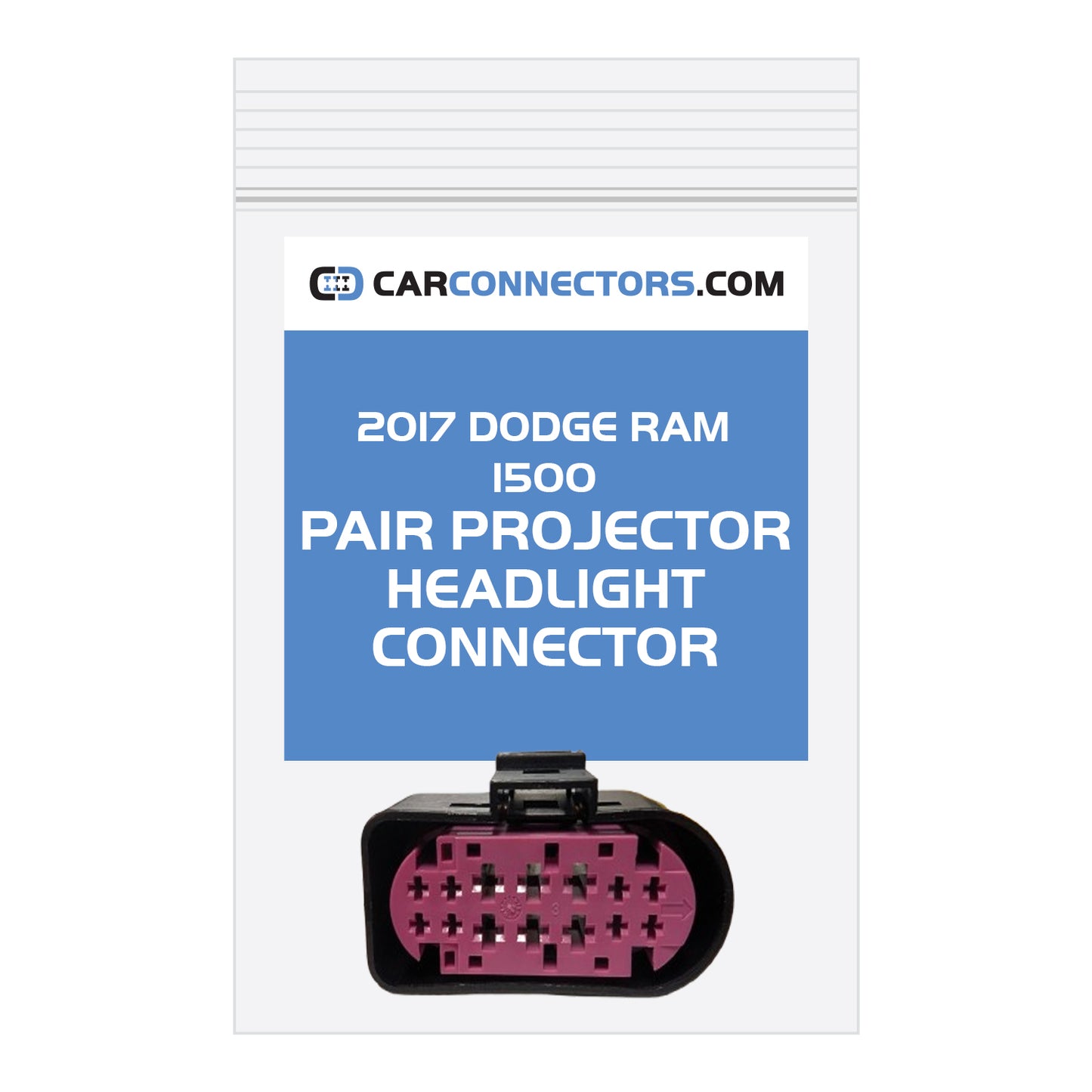 Pair Projector Headlight Connector for 2017 Dodge Ram 1500