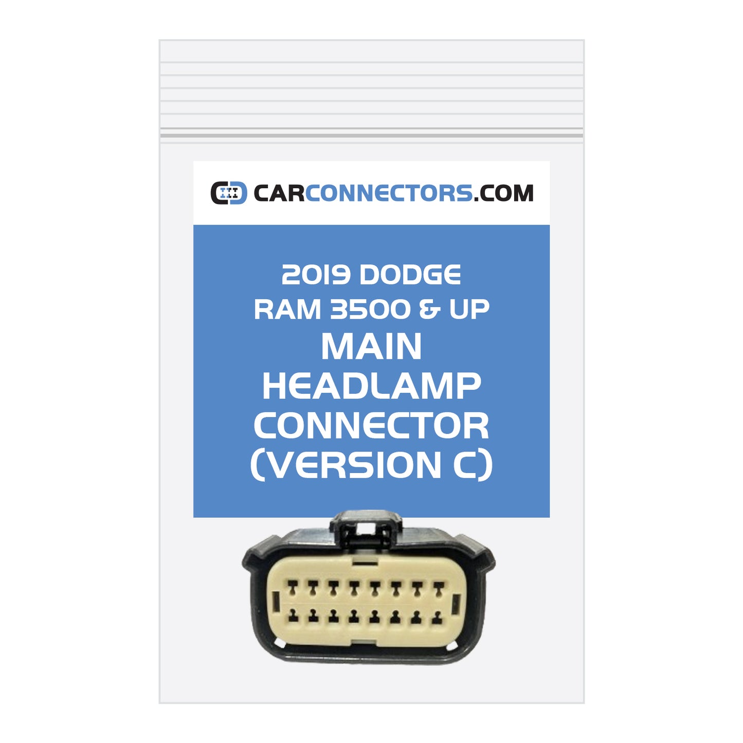 Main Headlamp (Version C) Connector for 2019 Dodge Ram 3500 & Up