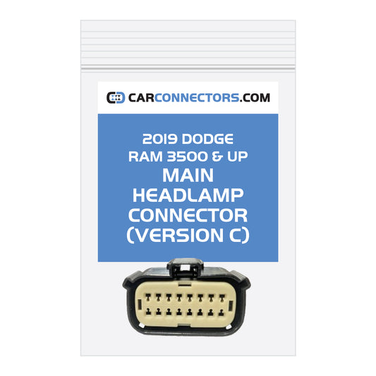 Main Headlamp (Version C) Connector for 2019 Dodge Ram 3500 & Up